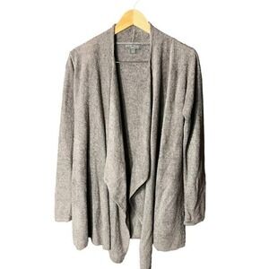 Barefoot Dreams Cardigan Size L Sweater Bamboo Chic Lite Mocha Calypso‎ Wrap